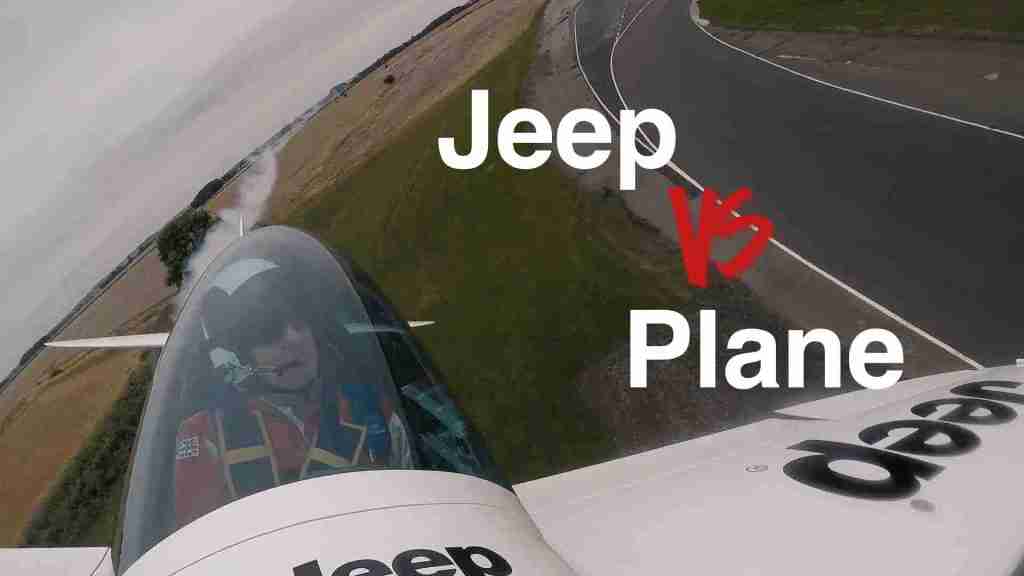 Jeep Grand Cherokee SRT vs Plane
